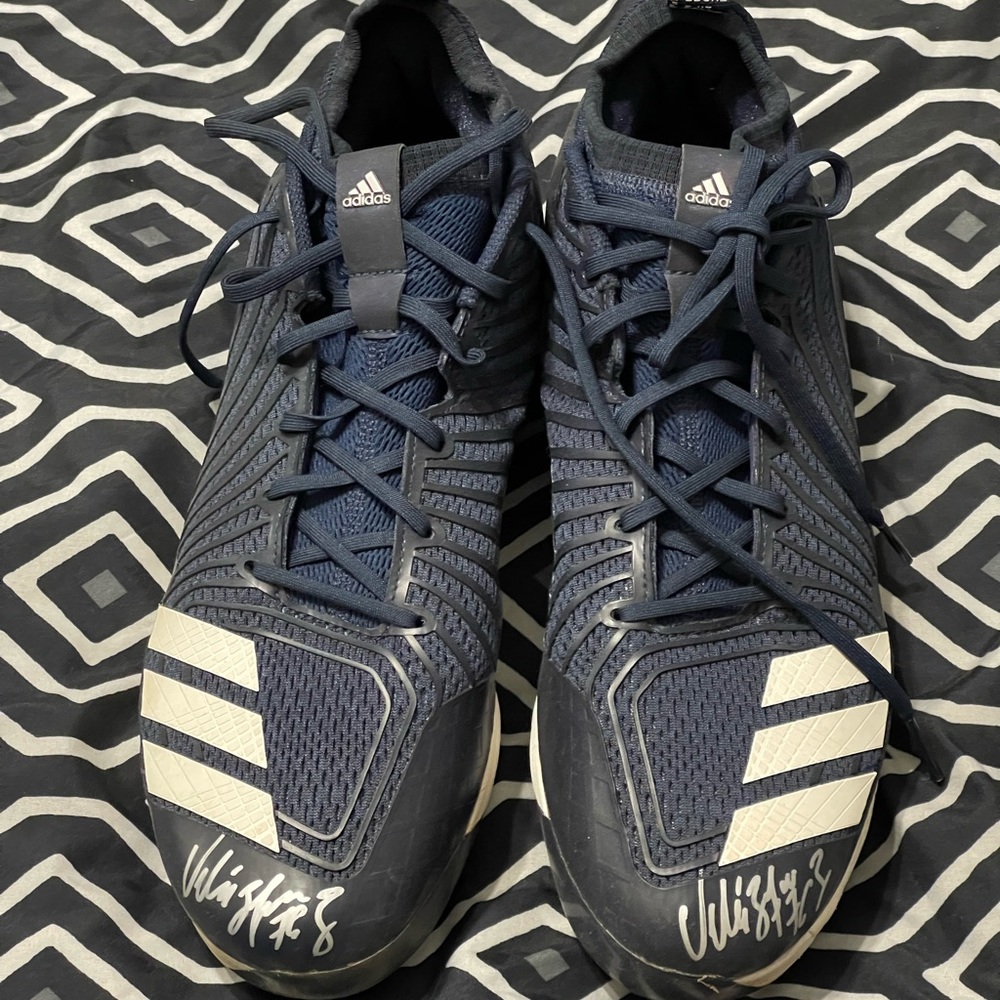 Adidas cleats worn and autographed by Hector Velasquez